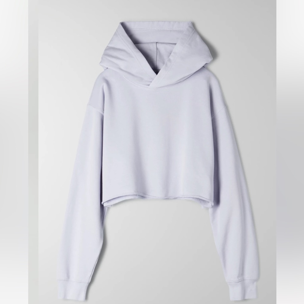 TNA The Perfect Crop Hoodie in Ice Grey